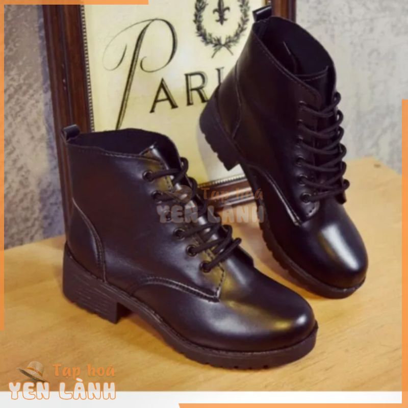 Giày Boot Nữ 5cm Gót Vuông Cổ Thấp Jacob G3282