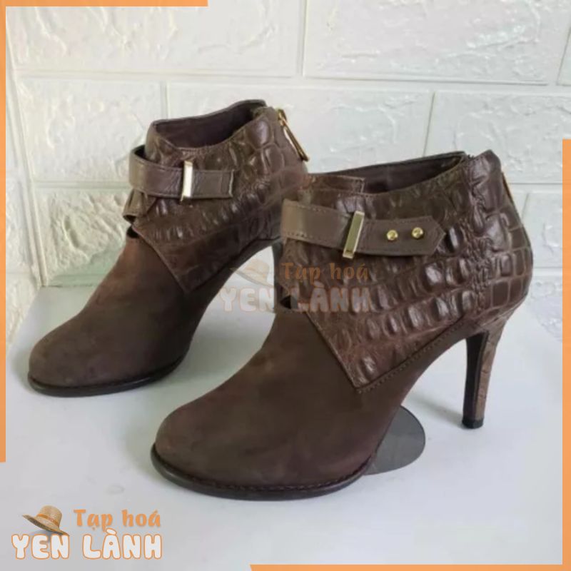 Giày boot nữ da thật giày hiệu secondhand size 35