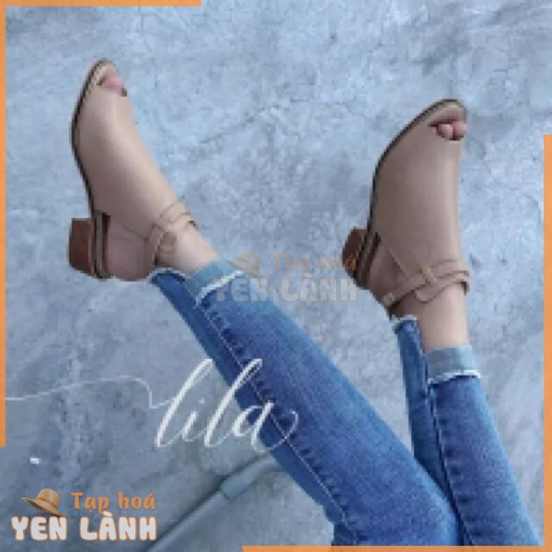 Giầy Sandal giả boot che nắng 2 màu đen và kem. Size 35 đến 39.