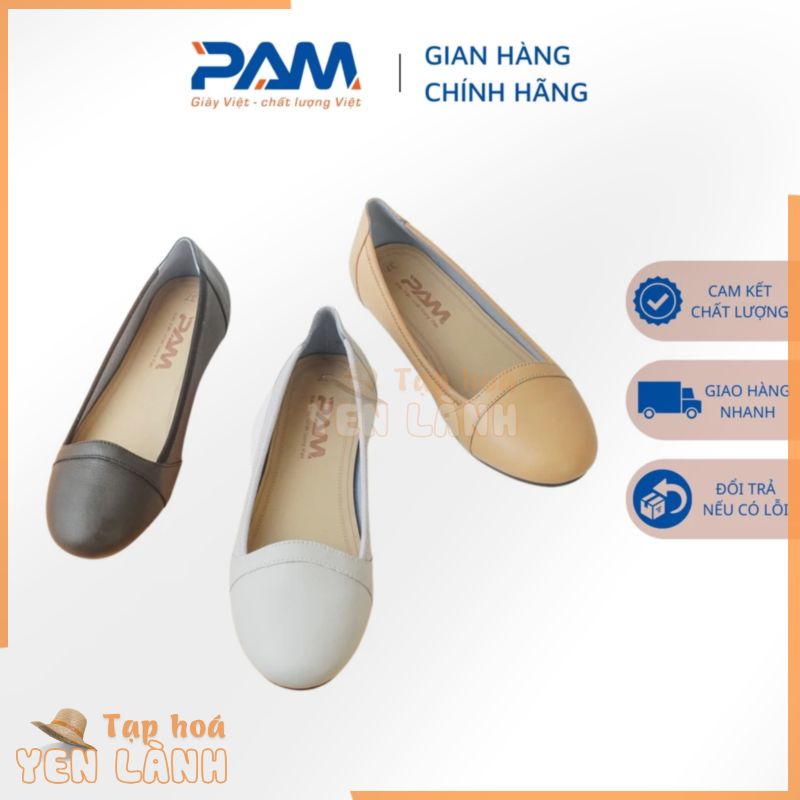 Giày Búp Bê PAM Giày Việt – Chất Lượng Việt Đế Bệt Chất Da Mềm Kiểu Dáng Đơn Giản Thanh Lịch – BBDTV01 – Size 36-39