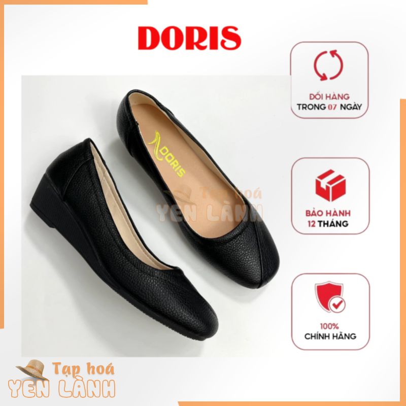 Giày Búp Bê Đế Xuồng da thật 3cm mũi vuông DORIS DR304