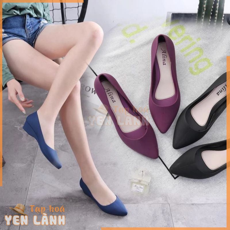 Giày búp bê giày công sở nhựa dẻo đi mưa chống nước , chống trơn trượt size 36 đến 40 (form nhỏ đặt tăng 1 size)