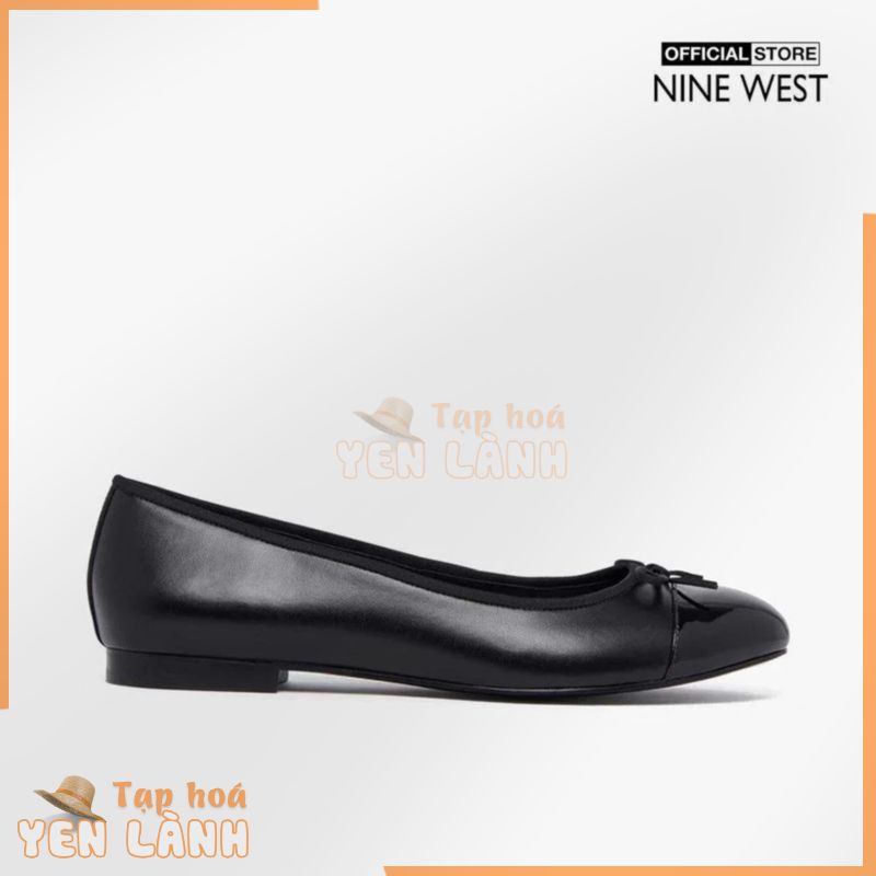 NINE WEST – Giày búp bê nữ đế thấp phối nơ điệu đà Jinks WNJINKS3-BLK01