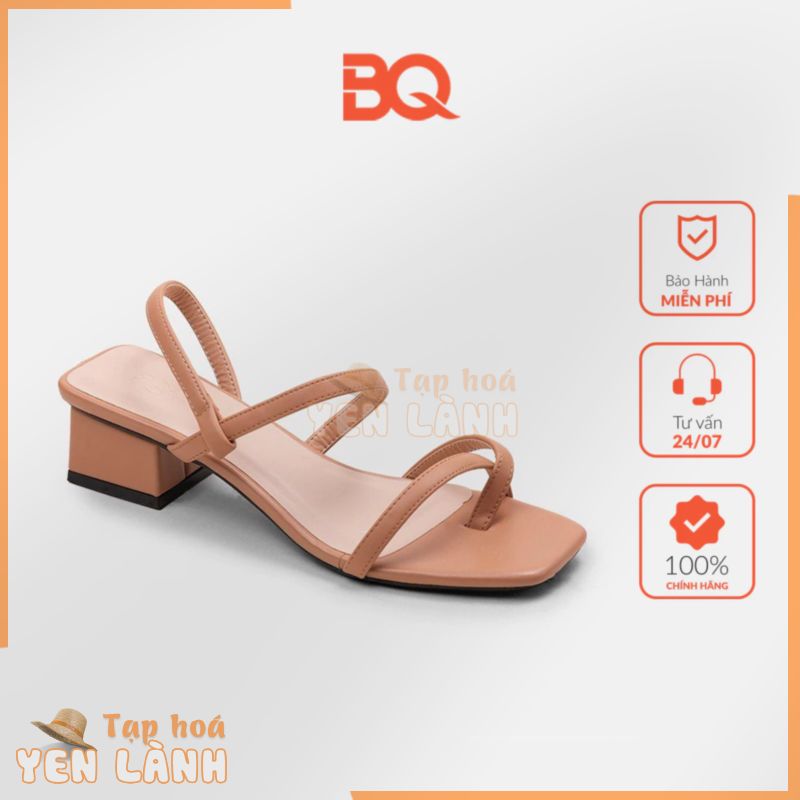 Giày sandal nữ cao gót 3p xỏ ngón dây mảnh BQ Gi H120