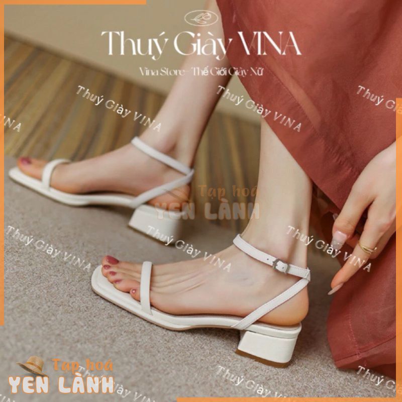 giày sandal cao gót nữ 3-7phân đế vuông THÚY GIÀY VINA STORE,sandal đi học đi làm hot 2024- Z10