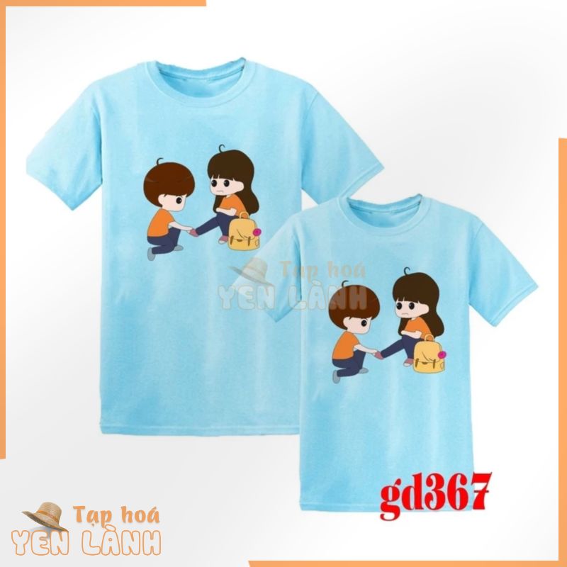 Áo Thun Cặp Tình Nhân Nam Nữ Mang Giầy – KTQN TSHIRT AND UNIFORM