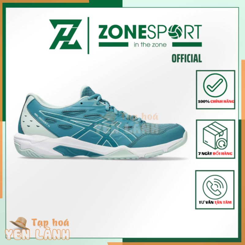 Giày Asics Gel Rocket 11 Xanh Mint – Giày Bóng Chuyền, Cầu Lông, Tennis đệm gel hấp thụ sốc đàn hồi