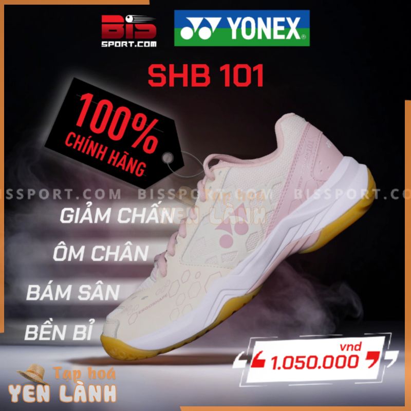 Giày Cầu Lông Chính Hãng Yonex SHB101CR Hồng Phấn Nhẹ Nhàng – Đế Cao Su Siêu Bám , Chống Trơn Khi Gặp Nước