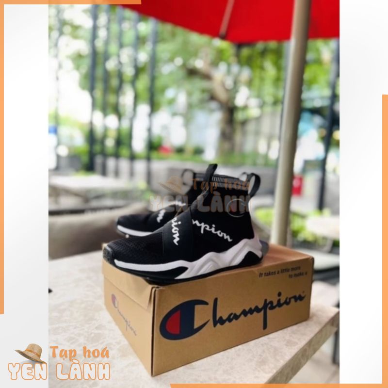 (Auth_SG) Giày sneaker nam CHAMPION full black siêu chất ngất, full box – Hàng nhập Mỹ, only authentic trọn đời