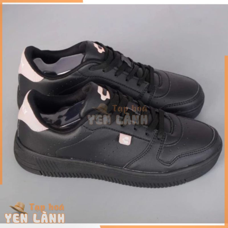 GIÀY SNEAKERS NỮ CHARLY, XUẤT DƯ XỊN SIÊU NHẸ – FULL ĐEN, GLW54