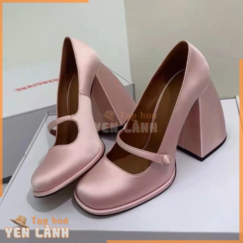 Giày Cao Gót Chất Liệu Satin Size 3.94 Inch Thời Trang Cho Nữ Size 35-39