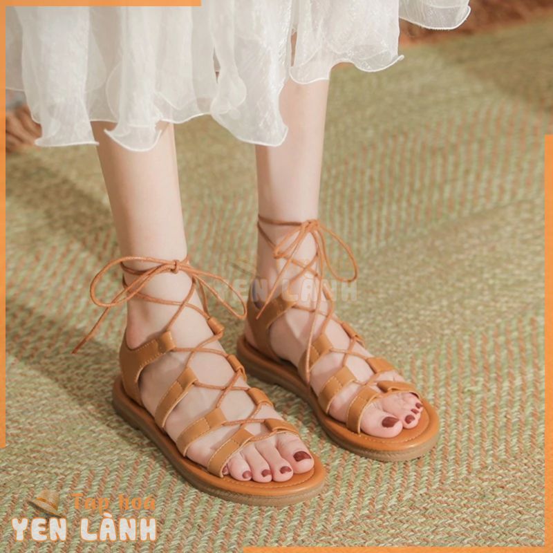 XIANGLV_Giày Chiến Binh Cột Dây Boho V85