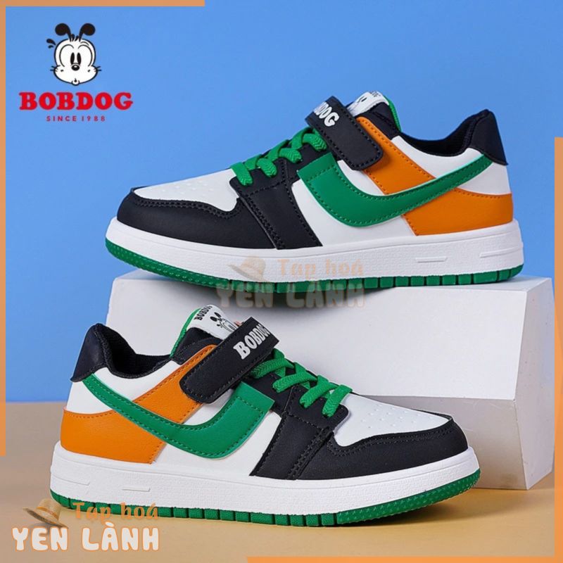 Giày Thể Thao Trẻ Em Nam Học Sinh Cấp 1 2 KIDS SHOES GH97 BOBDOG Xanh Trắng Thời Trang Quà Tặng Bé Gái Tết Thiếu Nhi 1/6