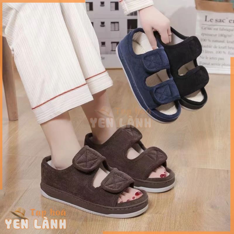 Giày phồng người cao tuổi vỗ béo và mở rộng giày tiểu đường phồng dép vải rộng đặc biệt
