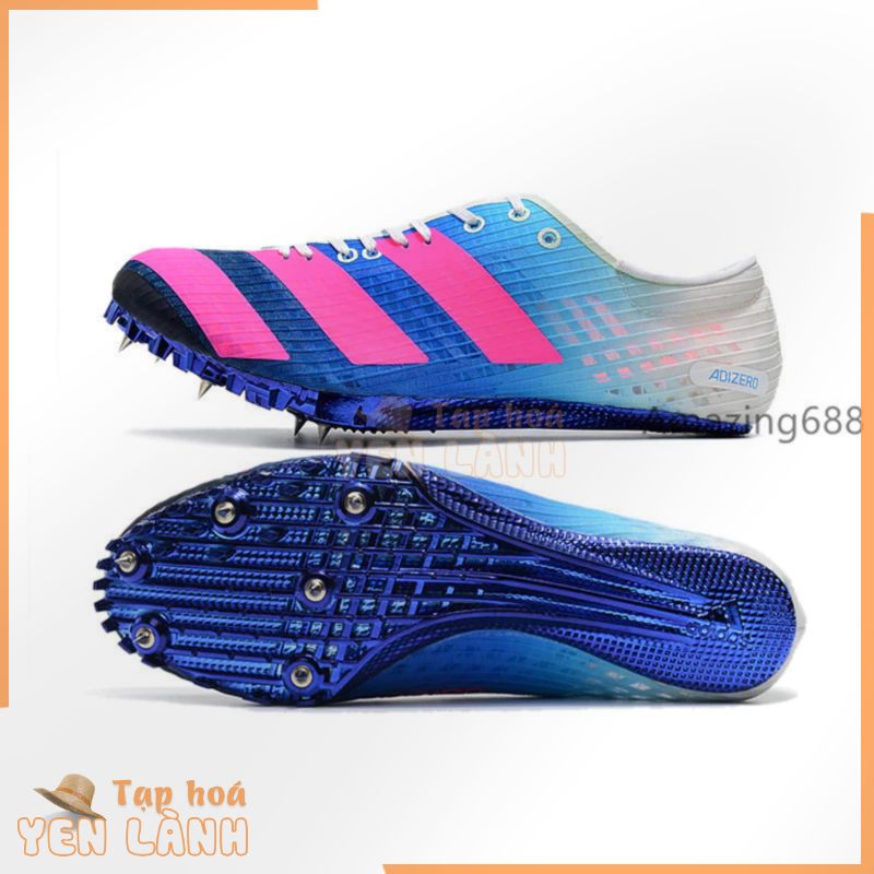 (Cỡ lớn)♞Nó có sẵn♘Nó có sẵn♙Giày Adidas tinh tế vitada cánh ngắn chạy bộ gai kasut xanh hồng trắng size 39-45