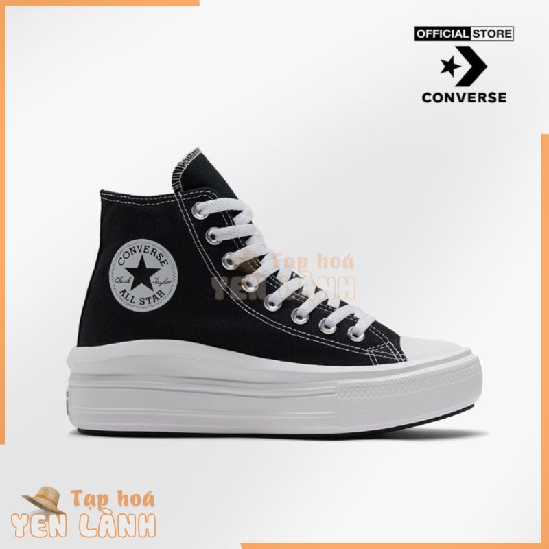 CONVERSE – Giày sneakers nữ cổ cao Chuck Taylor All Star Move 568497C-0000_BLACK