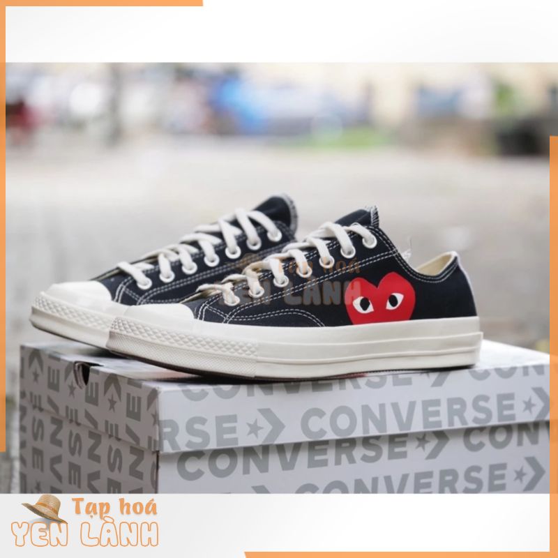 (AUTHENTIC 100%) Giày Sneaker Thể Thao Auth CONVERSE 70S LOW BLACK / WHITE CDG Chính Hãng 100%