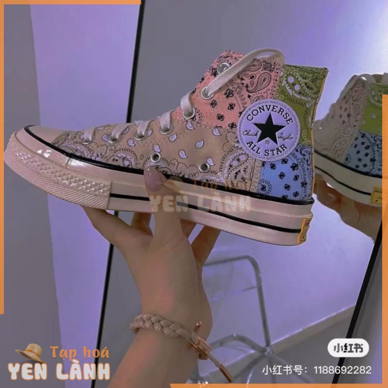 Giày Sneaker Converse 1970S Vải canvas Cổ Cao Thêu Hoa 2 Màu Cá Tính Cho Nam Và Nữ169881Phụ Kiện Chuyên Dụng Dành Cho C 008 2208 2200 220