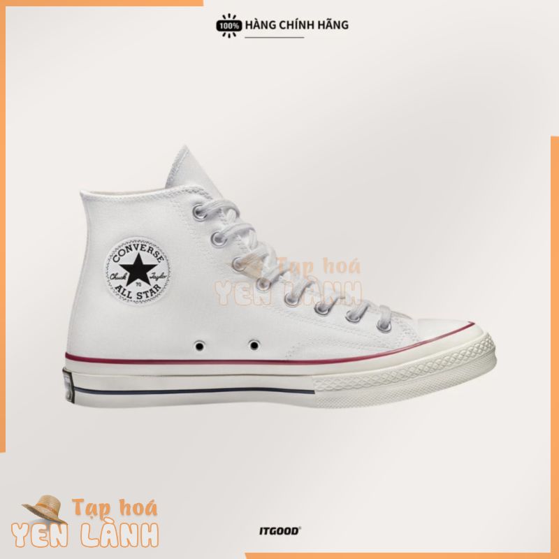 Giày Converse Chuck Taylor 1970’s Natural White Cổ Cao Trắng [Chính hãng] 162056C