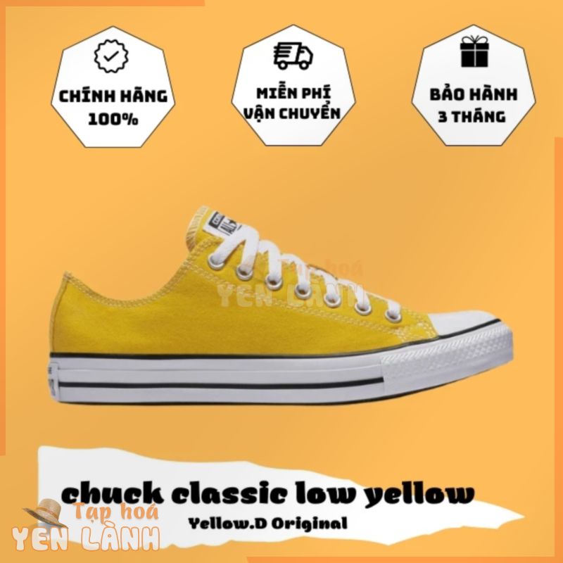 Giày Converse Classic chính hãng cổ thấp màu vàng – 130129F