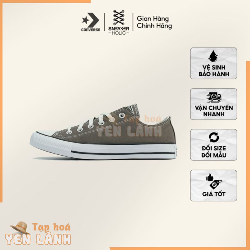 Giày Sneaker Nam Nữ CONVERSE Chuck Taylor All Star Classic Low – Charcoal – 1J794C, Classic Cổ Thấp Xám, Chính Hãng