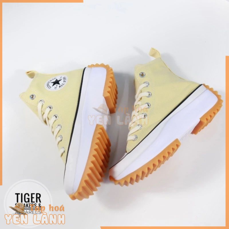 Tiger Sneakers – Giày Converse Run Star Hike chính hãng cổ cao màu vàng | A02132C (CÓ TEM SIZE)