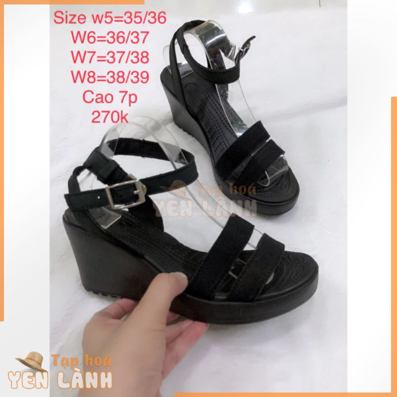 Giày sandal crocs nữ đế xuồng 7p 2hand