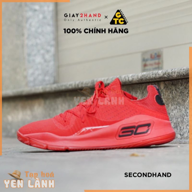 [2hand] GIÀY BÓNG RỔ.ARMOUR CURRY 4 3000083-600 GIÀY CŨ CHÍNH HÃNG