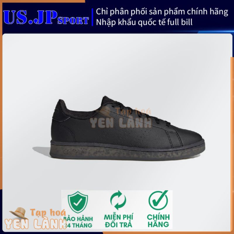 Giầy thể thao sneaker Adidas chính hãng ADVANTAGE ECO Nam full Đen đẹp da PU bền tăng chiều cao H00570 USJPSport