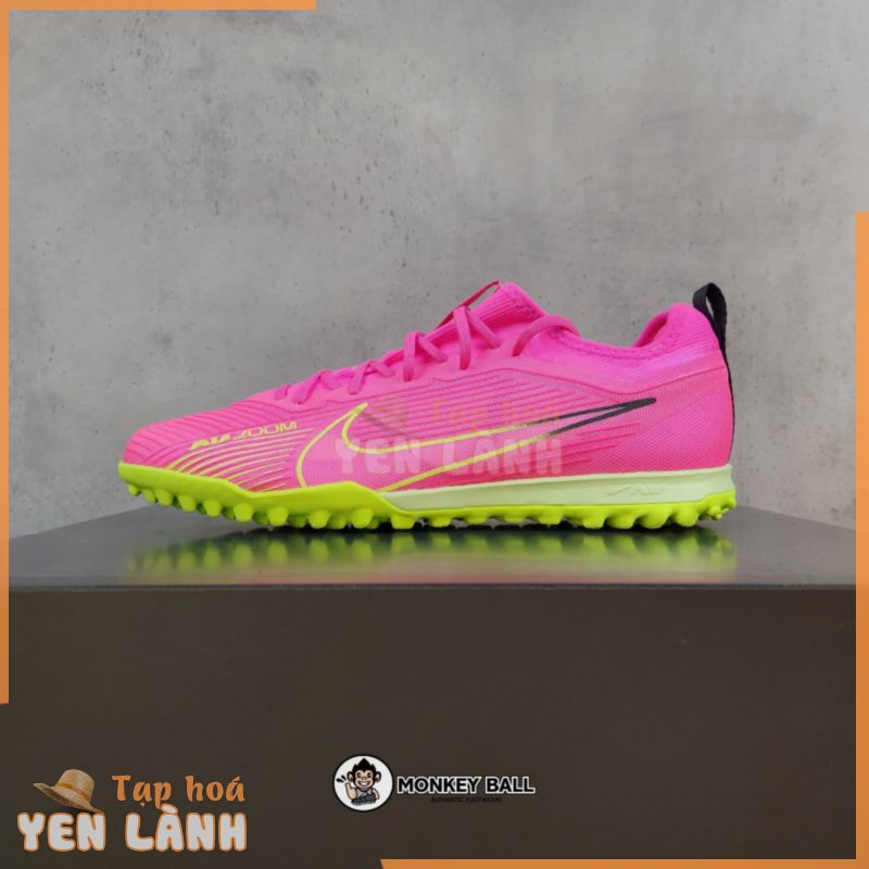 Giày Đá Bóng Nam_Nike Zoom Mercurial Vapor 15 Pro TF Chính Hãng, Màu Hồng/Neon – Chất Da Tổng Hợp Tăng Độ Dính Bóng