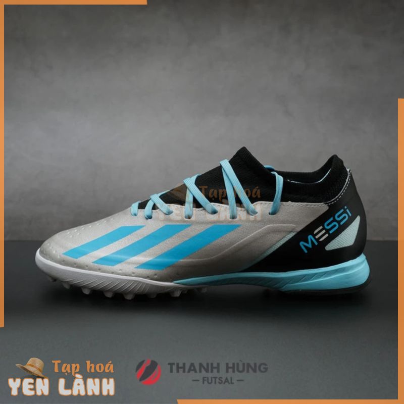 GIÀY ĐÁ BÓNG CHÍNH HÃNG ADIDAS X CRAZYFAST MESSI.3 TF – IE4074 – XÁM/XANH