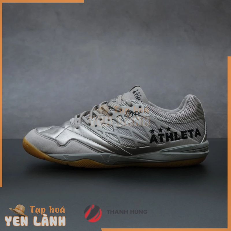 GIÀY ĐÁ BÓNG CHÍNH HÃNG ATHLETA O-REI FUTSAL T007 – 11014-6860 – XÁM/BẠC