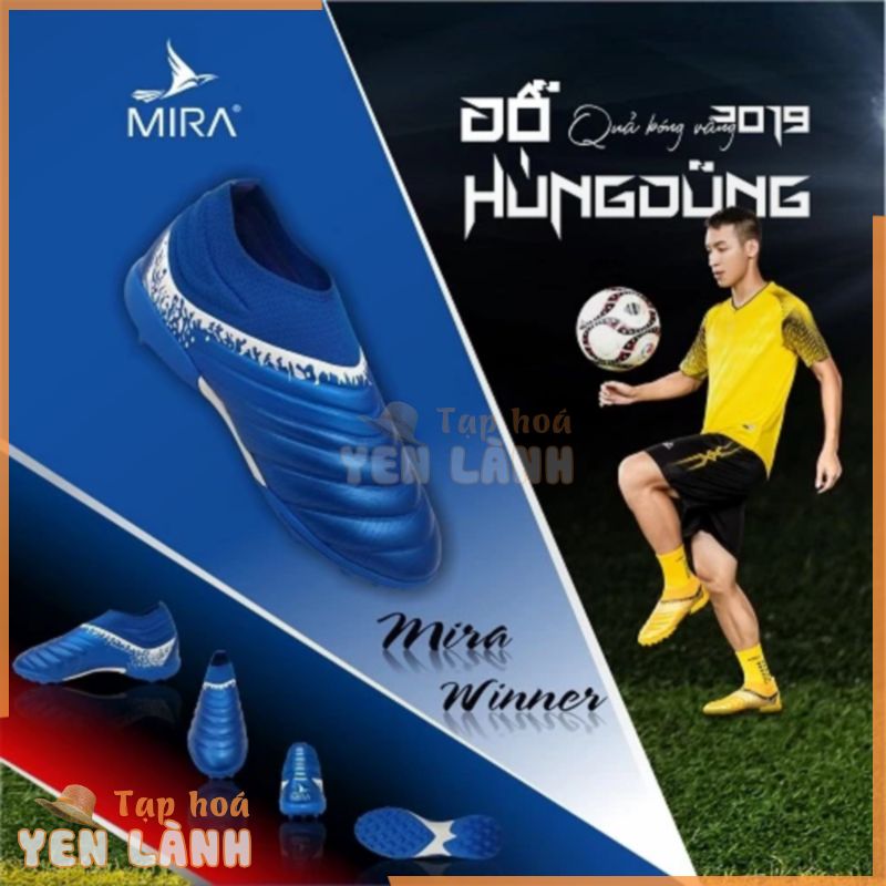 Giày Đá Bóng Thể Thao Cao Cấp Mira Winner  Tặng bó gối + FreeShip  Không Dây – Khâu Full Giày – Hàng Việt Nam Chính Hãng