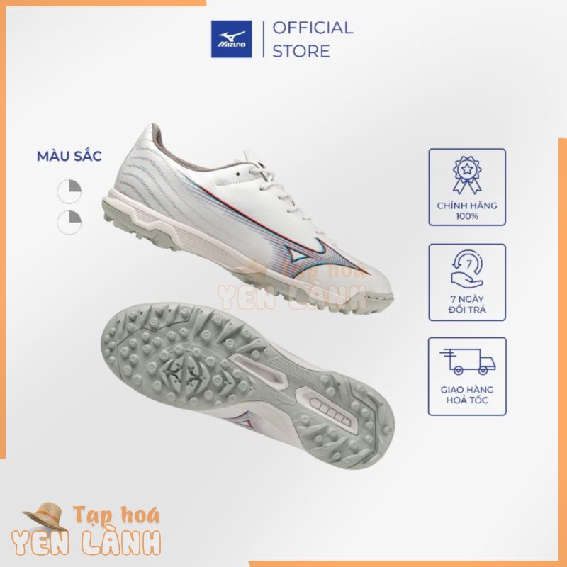 Giày đá bóng sân cỏ nhân tạo Mizuno Alpha Select As chính hãng, đế TF, siêu nhẹ, ôm chân