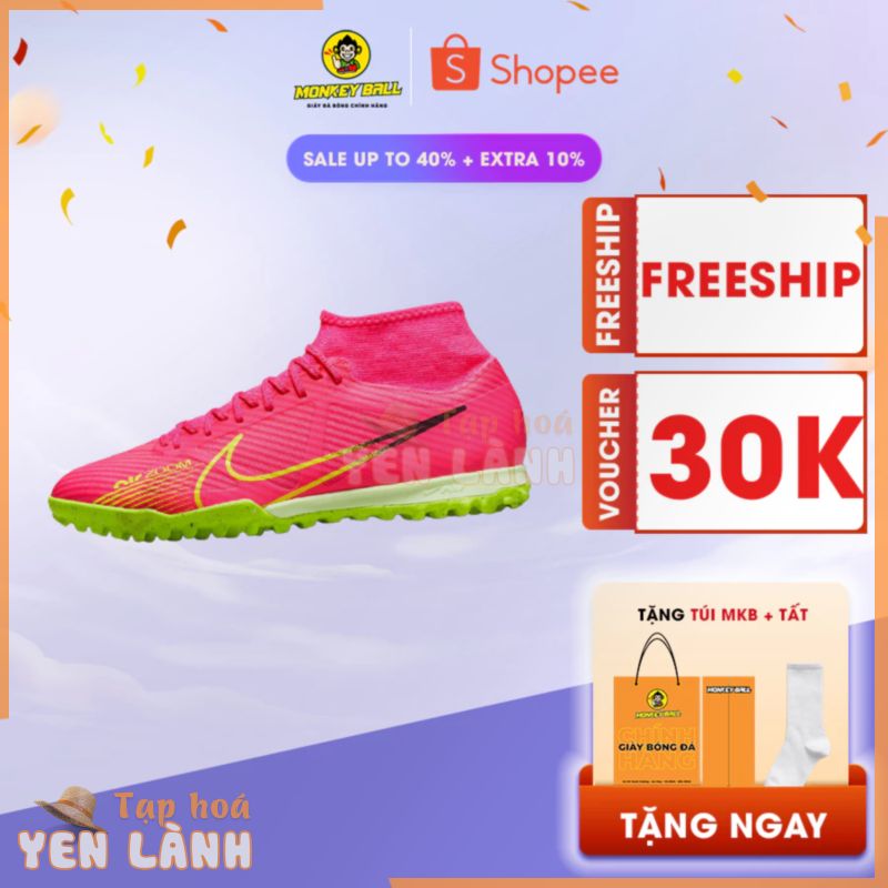 Giày Đá Bóng Nam _Nike Zoom Superfly 9 Academy “Luminous Pack” TF – Màu Hồng/Neon – Chất liệu da tổng hợp