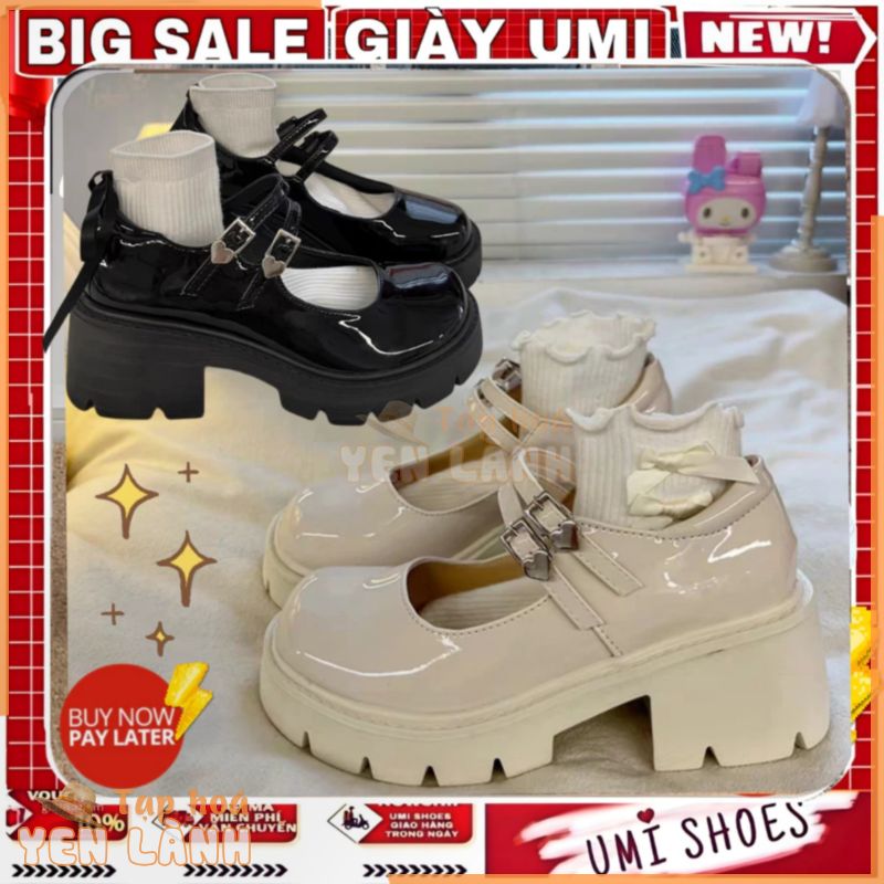 [NOWSHIP] Giày LOLITA Nữ Da Bóng, Da Lì ulzzang phong cách Hàn quốc mary quai cài đế cao cá tính năng động mới hot