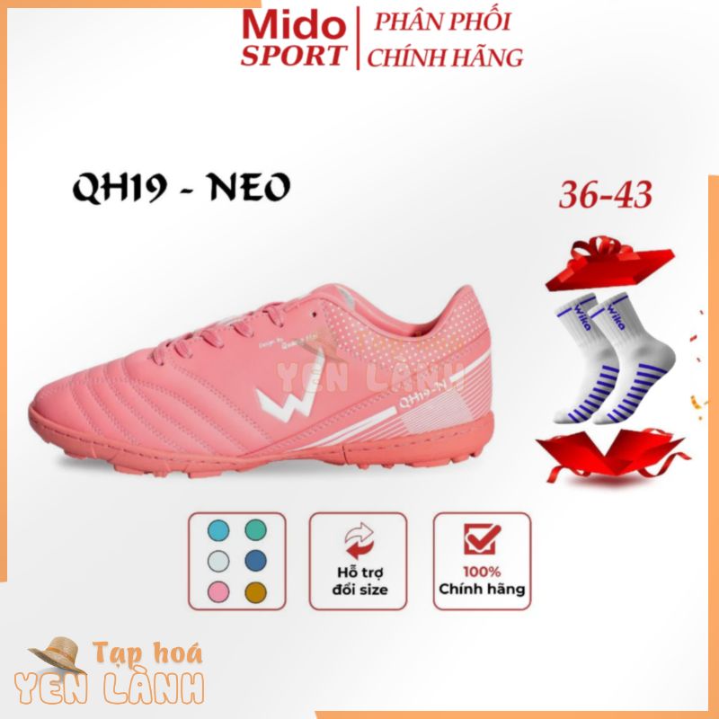 Giày Đá Bóng Wika QH19 Neo Chính Hãng Cho Sân Cỏ Nhân Tạo, Đinh Dăm Tf Bám Sân Cực Tốt, Đã Được Khâu