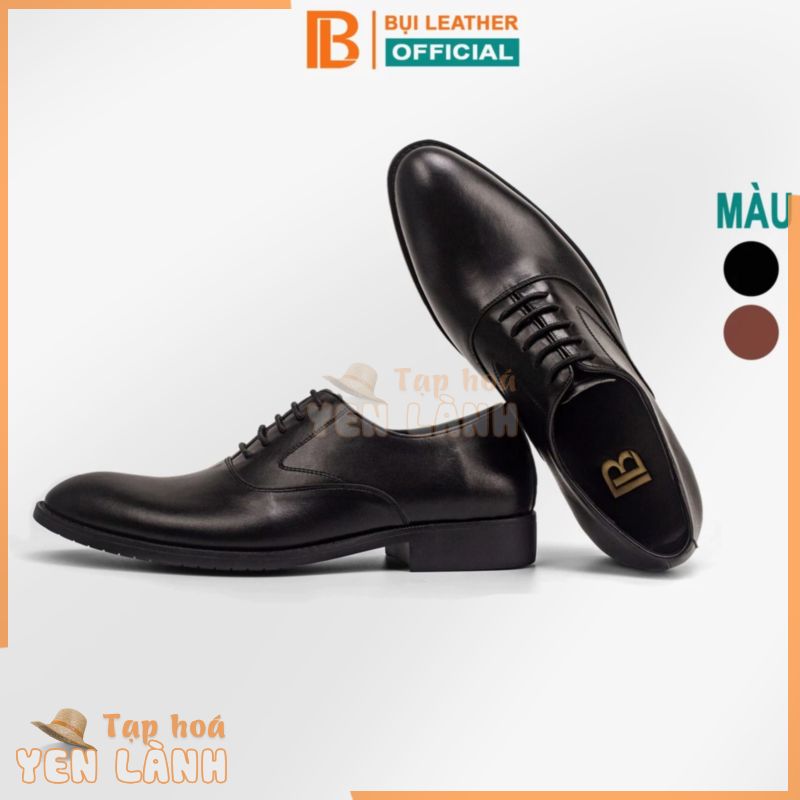 Giày nam oxford công sở da bò nappa cao cấp màu đen G103- Bụi leather- hộp sang trọng -Bảo hành 12 tháng