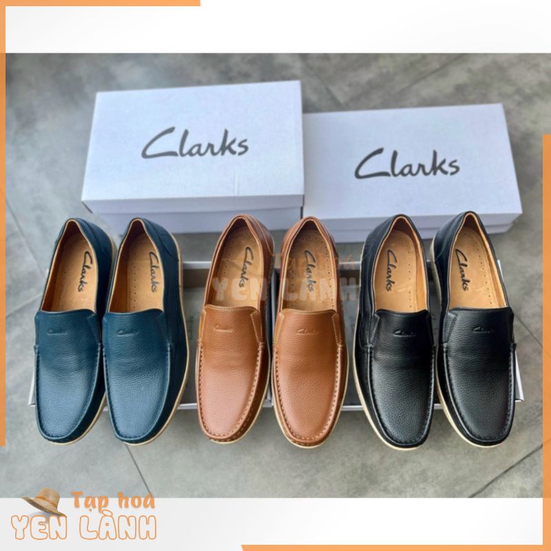 Giày lười(Mọi) da bò Clarks/Ảnh thật