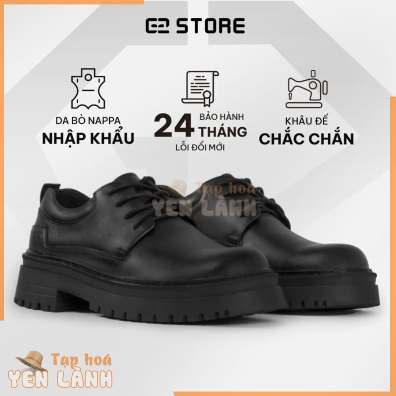 Giày da nam G2 Super Chunky Derby, đốc xuất dư chính hãng mũi vuông tròn độn đế 5,5cm dáng unisex streetwear cá tính