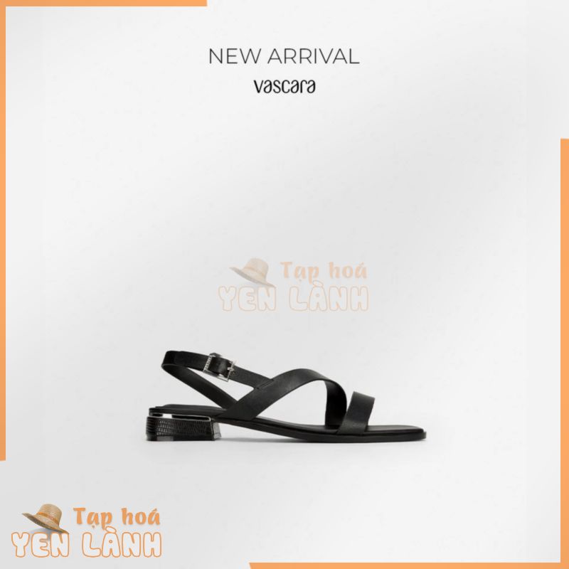 GIÀY SANDAL VÂN DA KỲ ĐÀ GÓT TRỤ VIỀN METALLIC – SDK 0323 – MÀU ĐEN