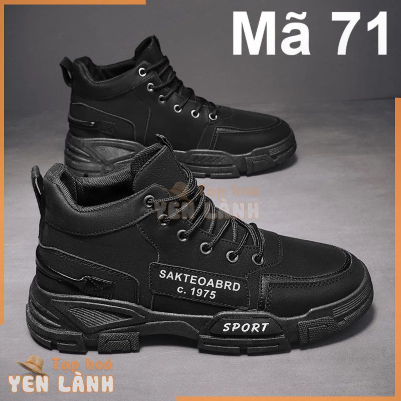 Giày Thể Thao, Giày Thể Thao Nam, Giày Sneaker, Giày Da Lộn, Giày Boot Cổ Cao 5cm Mã 71