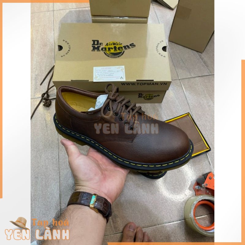 Giày Da Nam Cao Cấp , Giày Dép Doctor Martens 8053 Brown Chính hãng Full box [ Free ship ] Bảo Hành 60 Tháng