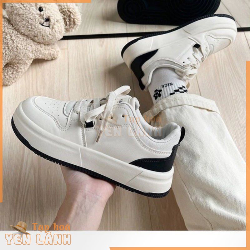 Giày thể thao sneaker nam nữ da mềm hoạ tiết đơn giản trẻ trung cá tính thời trang phong cách Hàn Quốc G008