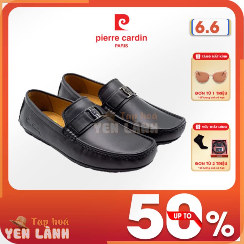 [Voucher 10%] Giày lười Pierre Cardin cao cấp, chất liệu da bò thật, họa tiết da trơn, đế cao su chống trượt – 706