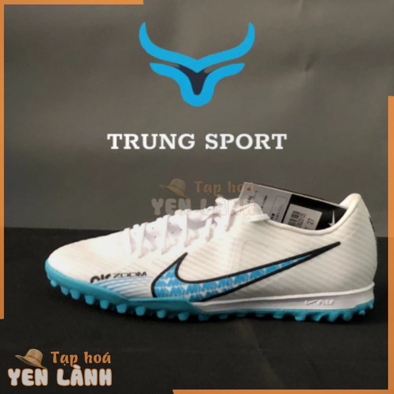 (CHÍNH HÃNG) GIÀY NAM BÓNG ĐÁ CHÍNH HÃNG SÂN CỎ NHÂN TẠO, SÂN 5,7 NIKE MERCURIAL VAPOR 15 ACADEMY TF TRẮNG/XANH [TRUNGSP