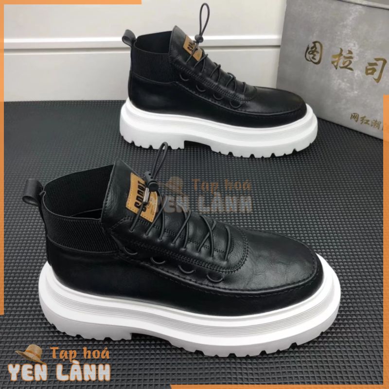 Giày thể thao nam sneaker The Jinx bản da cao cấp cổ cao tăng chiều cao 7 cm 3 phiên bản