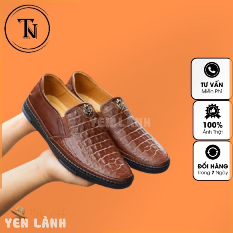 Giày lười da bò Tino dập nhiệt GL63