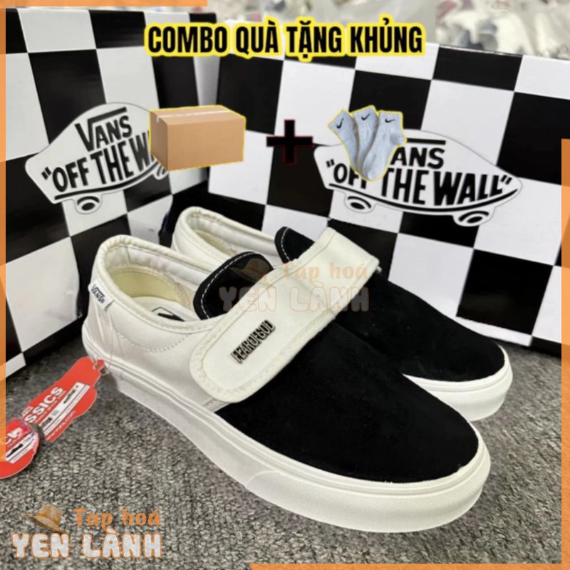 FlashSale   Giày Vans Dán Nam Nữ, Giày Vans Dán Đen Trắng Thể Thao hàng Đẹp Full Box,