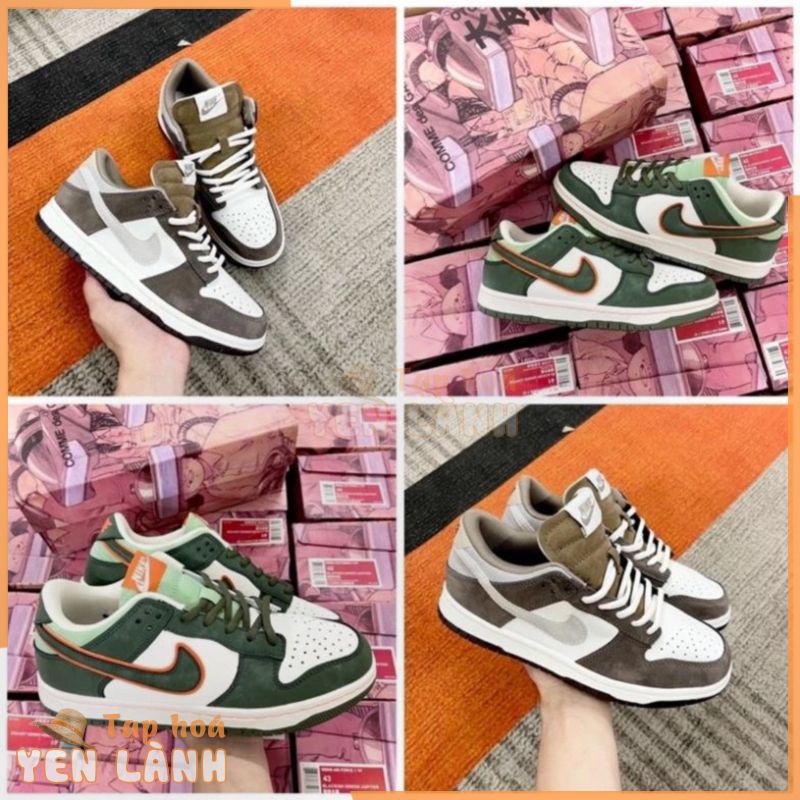 Giày Jordan Cổ Thấp đen trắng đỏ hồng trà sữa Nam Nữ,mẫu mới Giày Sneaker jordan SB Dunk Low xanh nâu Hàng Đẹp Full size